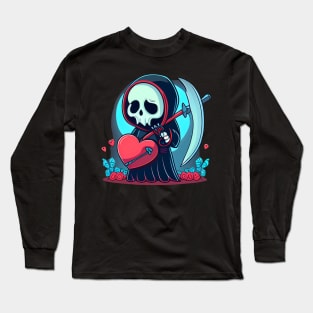 Valentine Grim Reaper Long Sleeve T-Shirt